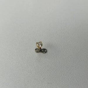 MICRODERMAL 3MM UÑA CIRCON ORO