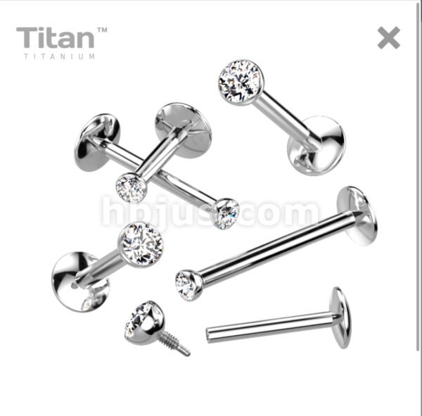 LABRET CIRCON UÑA 8MM TITANIO