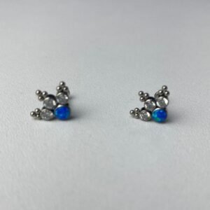 LABRET DECORADO OPALO TITANIO