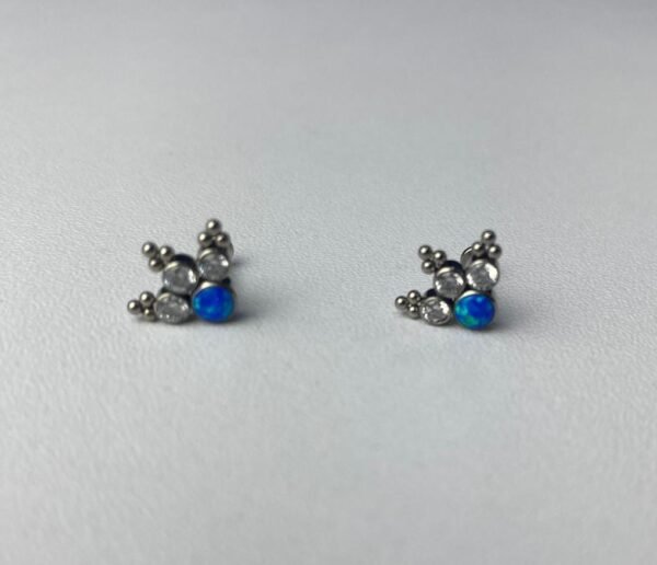 LABRET DECORADO OPALO TITANIO