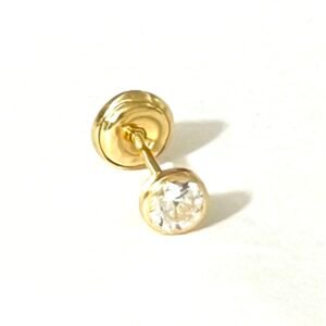 TOPO CIRCON CAJA 4MM ORO