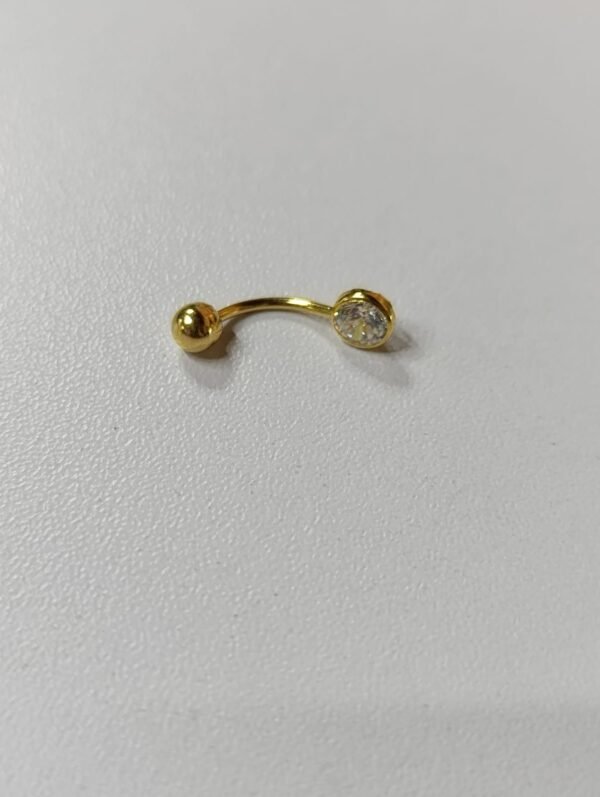 OMBLIGO DE 5MM CIRCON ORO